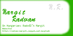 margit radvan business card